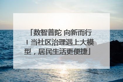 数智普陀 向新而行〡当社区治理遇上大模型，居民生活更便捷