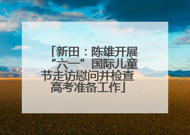 新田：陈雄开展“六一”国际儿童节走访慰问并检查高考准备工作