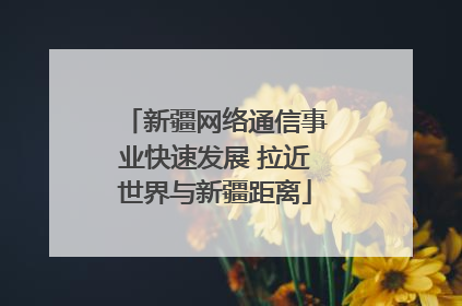 新疆网络通信事业快速发展 拉近世界与新疆距离