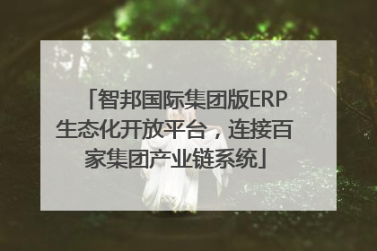智邦国际集团版ERP生态化开放平台，连接百家集团产业链系统