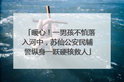 暖心！一男孩不慎落入河中，苏仙公安民辅警纵身一跃硬核救人