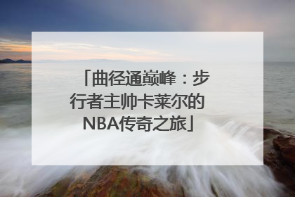 曲径通巅峰：步行者主帅卡莱尔的NBA传奇之旅