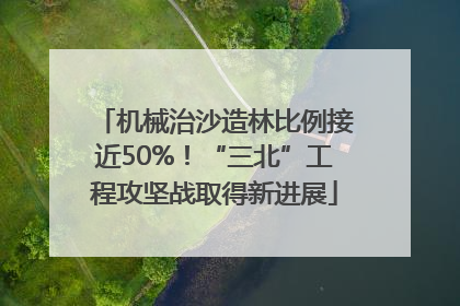 机械治沙造林比例接近50%！“三北”工程攻坚战取得新进展