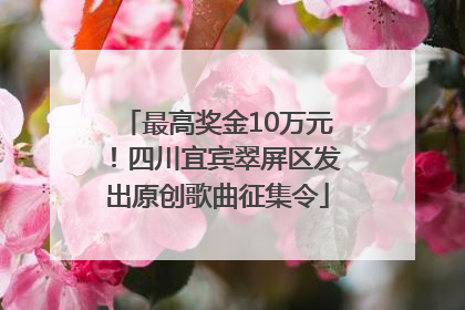 最高奖金10万元！四川宜宾翠屏区发出原创歌曲征集令