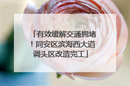 有效缓解交通拥堵！同安区滨海西大道调头区改造完工
