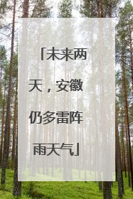 未来两天，安徽仍多雷阵雨天气
