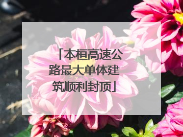 本桓高速公路最大单体建筑顺利封顶
