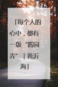 每个人的心中，都有一版“酱园弄”｜黄沂海
