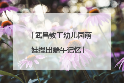 武昌教工幼儿园萌娃捏出端午记忆