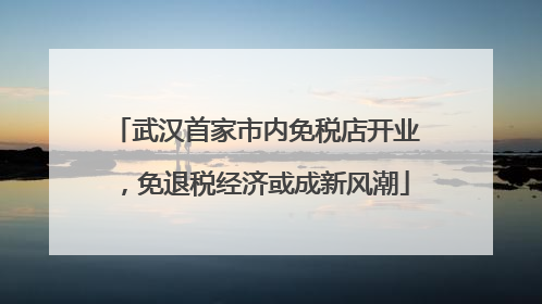 武汉首家市内免税店开业，免退税经济或成新风潮