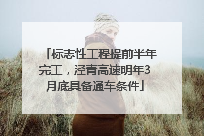 标志性工程提前半年完工，泾青高速明年3月底具备通车条件