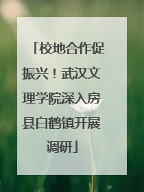 校地合作促振兴！武汉文理学院深入房县白鹤镇开展调研