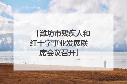 潍坊市残疾人和红十字事业发展联席会议召开