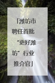 潍坊市聘任首批“更好潍坊”行业推介官