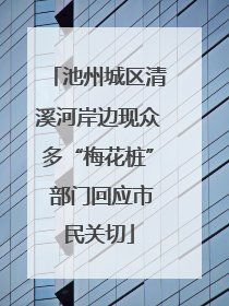 池州城区清溪河岸边现众多“梅花桩” 部门回应市民关切