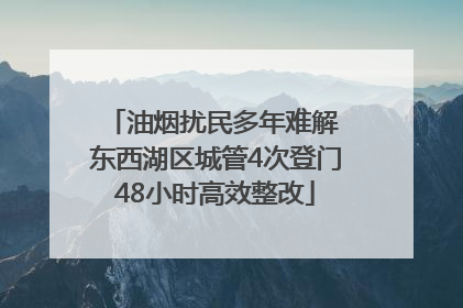 油烟扰民多年难解 东西湖区城管4次登门48小时高效整改