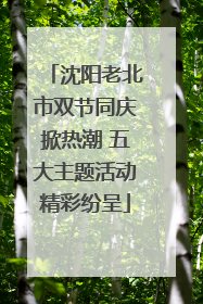 沈阳老北市双节同庆掀热潮 五大主题活动精彩纷呈
