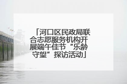 河口区民政局联合志愿服务机构开展端午佳节“乐龄守望”探访活动