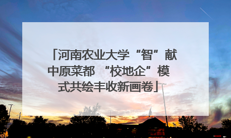 河南农业大学“智”献中原菜都 “校地企”模式共绘丰收新画卷