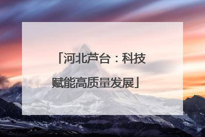 河北芦台：科技赋能高质量发展