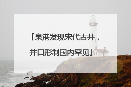 泉港发现宋代古井，井口形制国内罕见
