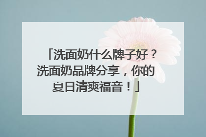 洗面奶什么牌子好？洗面奶品牌分享，你的夏日清爽福音！