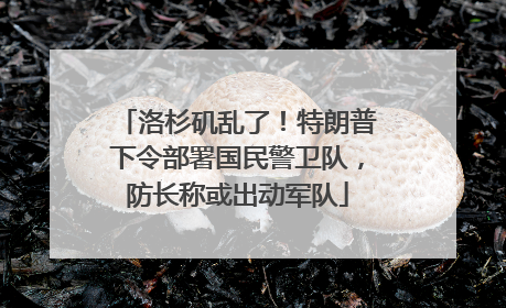 洛杉矶乱了！特朗普下令部署国民警卫队，防长称或出动军队