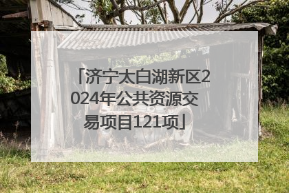 济宁太白湖新区2024年公共资源交易项目121项