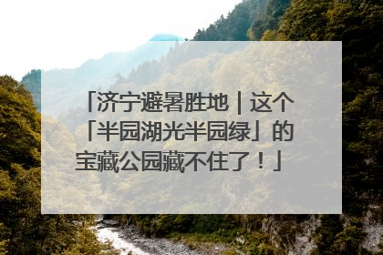 济宁避暑胜地｜这个「半园湖光半园绿」的宝藏公园藏不住了！