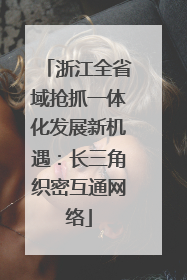 浙江全省域抢抓一体化发展新机遇：长三角织密互通网络