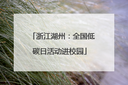 浙江湖州：全国低碳日活动进校园