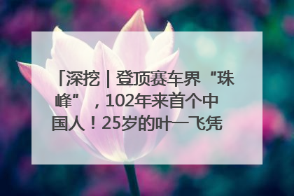 深挖｜登顶赛车界“珠峰”，102年来首个中国人！25岁的叶一飞凭什么创造历史？