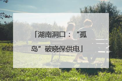 湖南洞口：“孤岛”破晓保供电