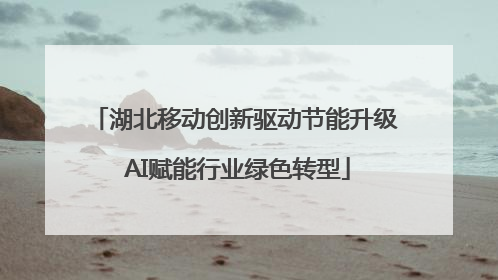 湖北移动创新驱动节能升级 AI赋能行业绿色转型