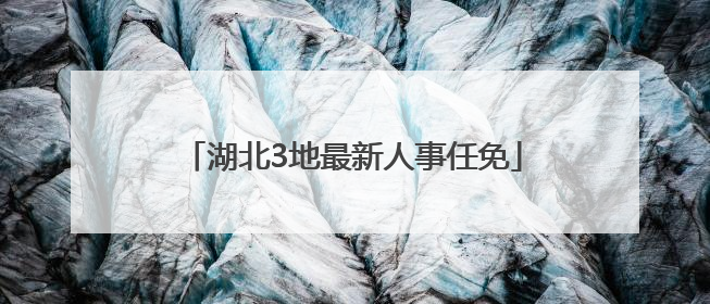 湖北3地最新人事任免