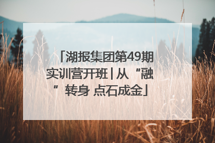 湖报集团第49期实训营开班│从“融”转身 点石成金