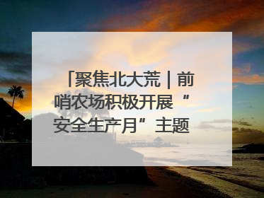 聚焦北大荒｜前哨农场积极开展“安全生产月”主题宣传活动