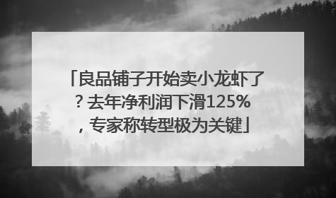 良品铺子开始卖小龙虾了？去年净利润下滑125%，专家称转型极为关键