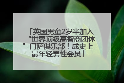 英国男童2岁半加入“世界顶级高智商团体”门萨俱乐部！成史上最年轻男性会员