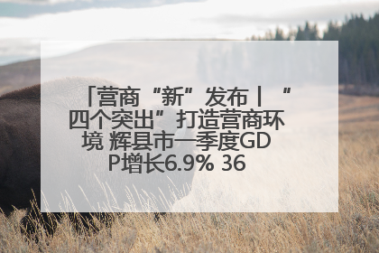 营商“新”发布丨“四个突出”打造营商环境 辉县市一季度GDP增长6.9% 36个重点项目落地