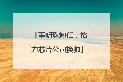 董明珠卸任，格力芯片公司换帅