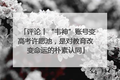 评论丨“韦神”账号变高考许愿池，是对教育改变命运的朴素认同
