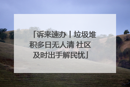 诉来速办丨垃圾堆积多日无人清 社区及时出手解民忧