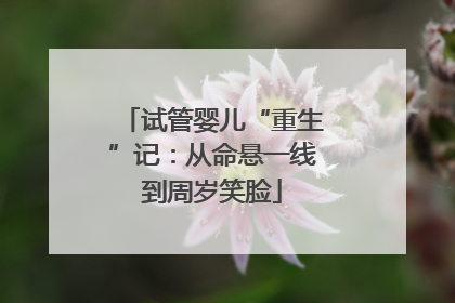 试管婴儿“重生”记:从命悬一线到周岁笑脸