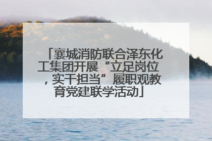 襄城消防联合泽东化工集团开展“立足岗位，实干担当”履职观教育党建联学活动