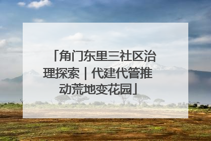角门东里三社区治理探索｜代建代管推动荒地变花园