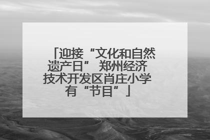 迎接“文化和自然遗产日” 郑州经济技术开发区肖庄小学有“节目”
