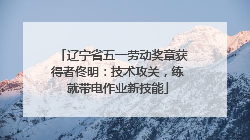 辽宁省五一劳动奖章获得者佟明：技术攻关，练就带电作业新技能