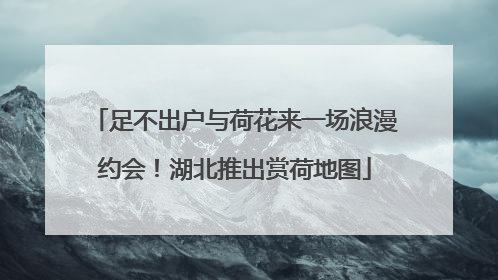 足不出户与荷花来一场浪漫约会！湖北推出赏荷地图