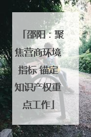 邵阳：聚焦营商环境指标 锚定知识产权重点工作